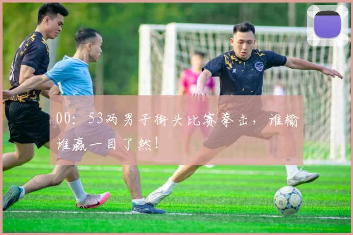 00：53两男子街头比赛拳击，谁输谁赢一目了然！