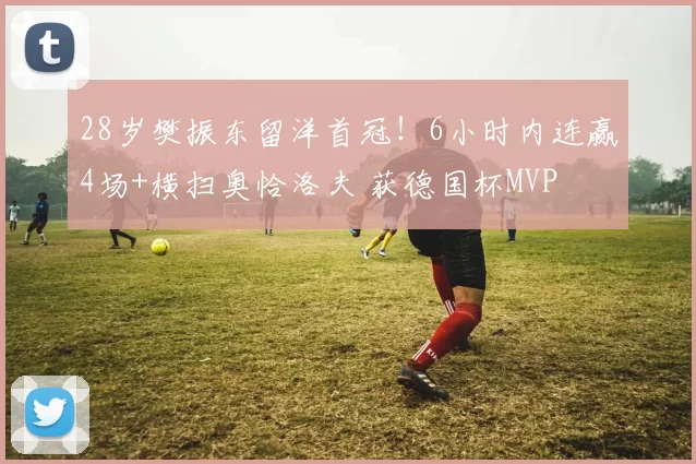 28岁樊振东留洋首冠！6小时内连赢4场+横扫奥恰洛夫 获德国杯MVP