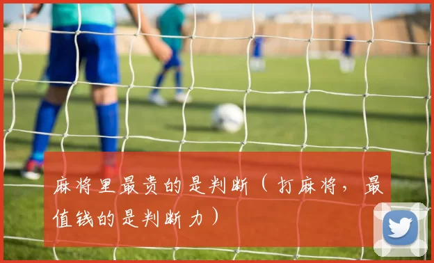 麻将里最贵的是判断（打麻将，最值钱的是判断力）